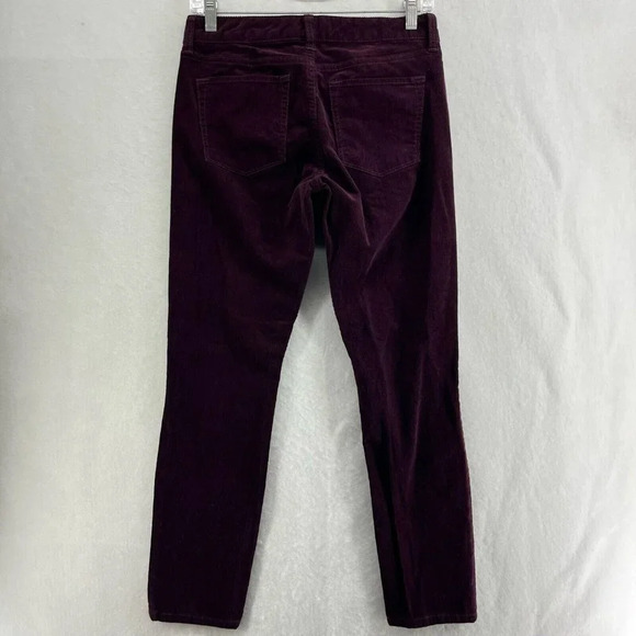 Banana Republic Corduroy Jeans Womens Sz 26P Purple Skinny Fit Low-Rise Stretch - Picture 2 of 12